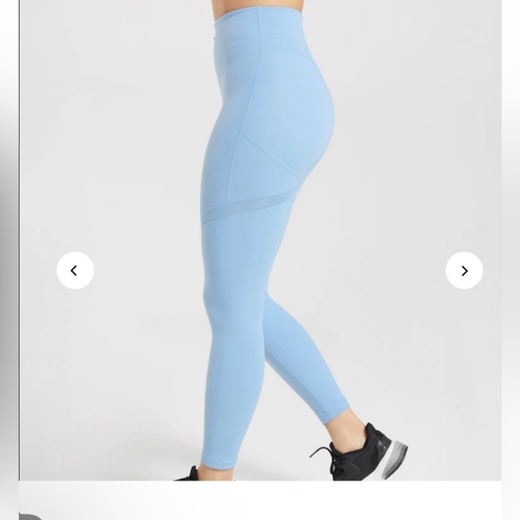 Gymshark x Whitney Simmons light Blue High-Waisted mesh detail Leggings XS - Picture 4 of 16